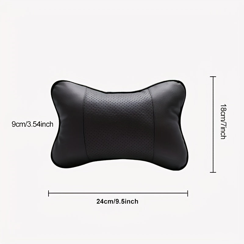 Car Neck Pillow Soft Leather Headrest For Driving