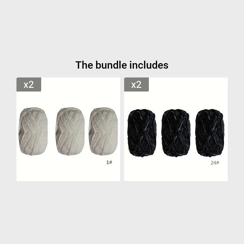 3pcs Soft Chenille Yarn for Knitting Crochet DIY Craft