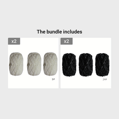 3pcs Soft Chenille Yarn for Knitting Crochet DIY Craft