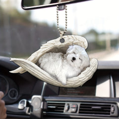 Angel Wings Pet Memorial Car Accessory - Dog Lover's Ornament