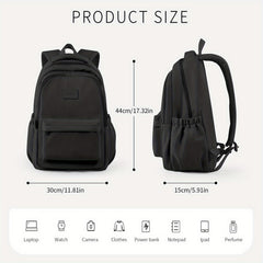 Preppy Zipper Storage Backpack All Match Daypack Travel Bag