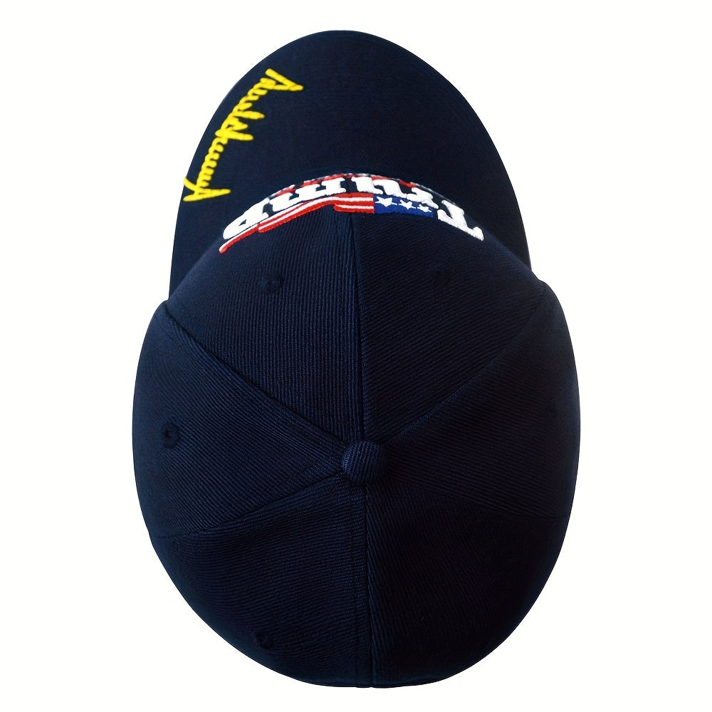 Letter Flag Embroidery Baseball Cap Casual Adjustable Sun Hat Unisex