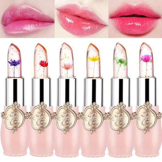 Dried Flower Jelly Lipstick Natural Fruit Flavor Long Lasting Lip Gloss