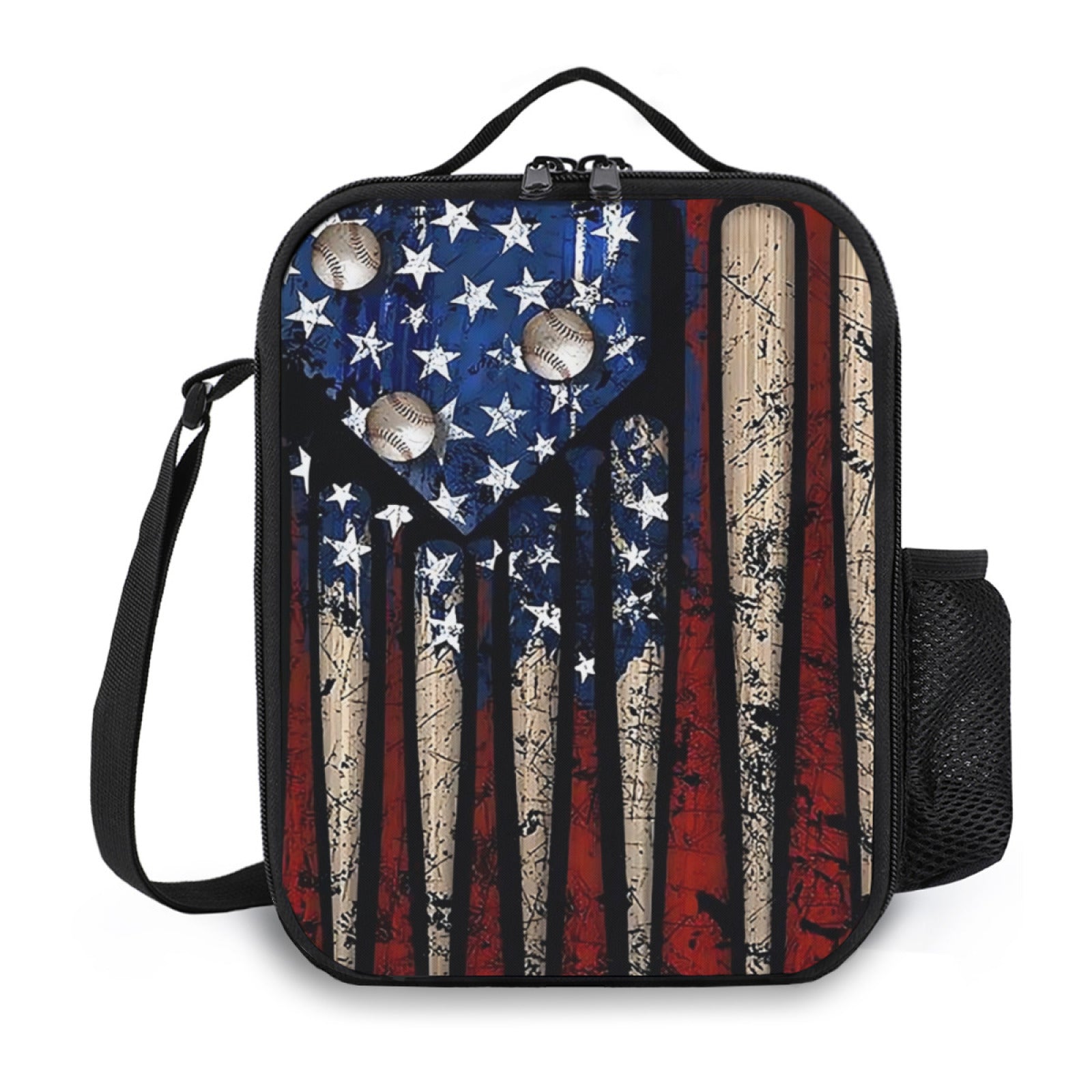 Camouflage American Flag Lunch Bag