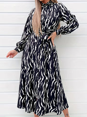  Casual Dress Women's Plus Print Button Up Shirt Dress