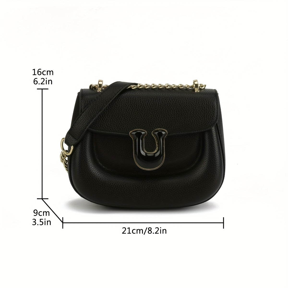 Candy Crossbody Bag PU Saddle Bag Women's Casual Handbag
