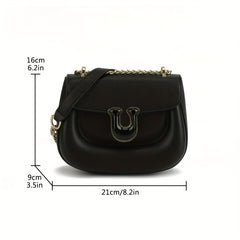 Candy Crossbody Bag PU Saddle Bag Women's Casual Handbag