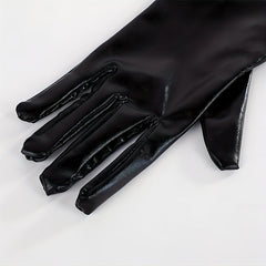 Adult Long Patent Leather Pole Dance Gloves