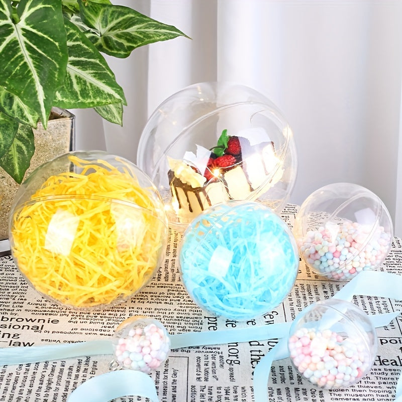 4pcs Transparent Plastic Round Ball Party Wedding Christmas Decoration Props