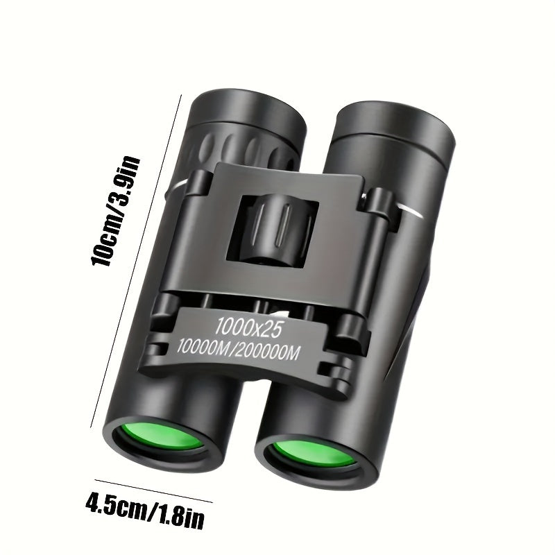 HD Portable Binoculars BAK4 Optics Folding Large Eyepiece Outdoor Camping