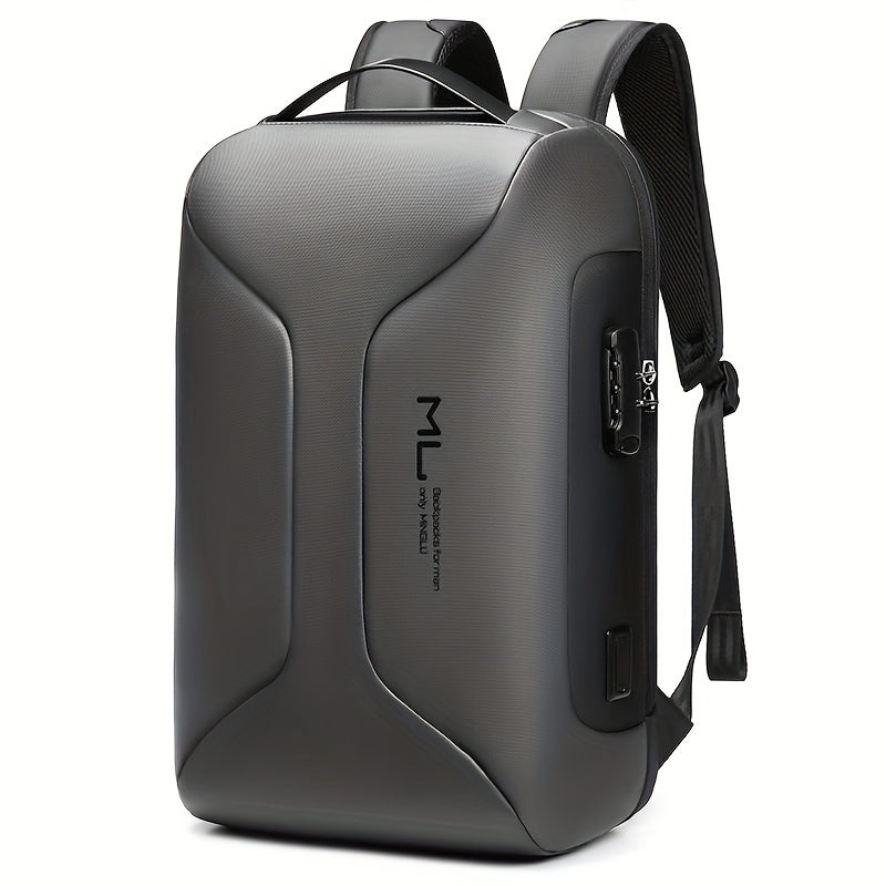 Men's Business Backpack USB Charging Anti Theft Lock Waterproof Bag Travel