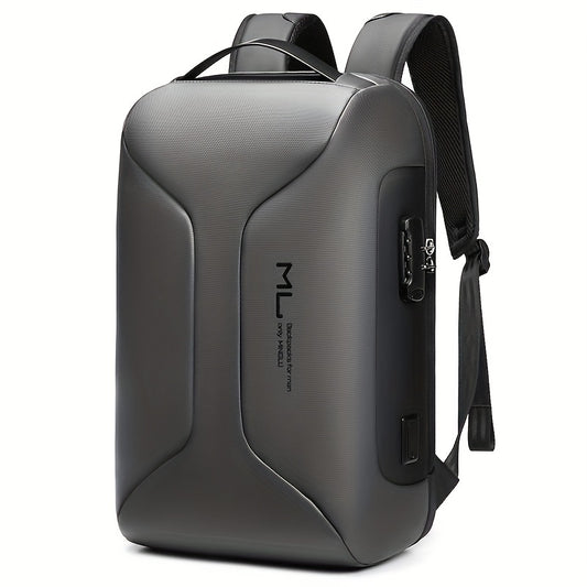 Men's Business Backpack USB Charging Anti Theft Lock Waterproof Bag Travel