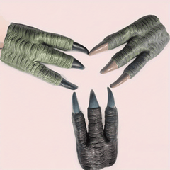 Dinosaur Claw Puppet Gloves Soft Rubber Realistic Animal Model for Halloween