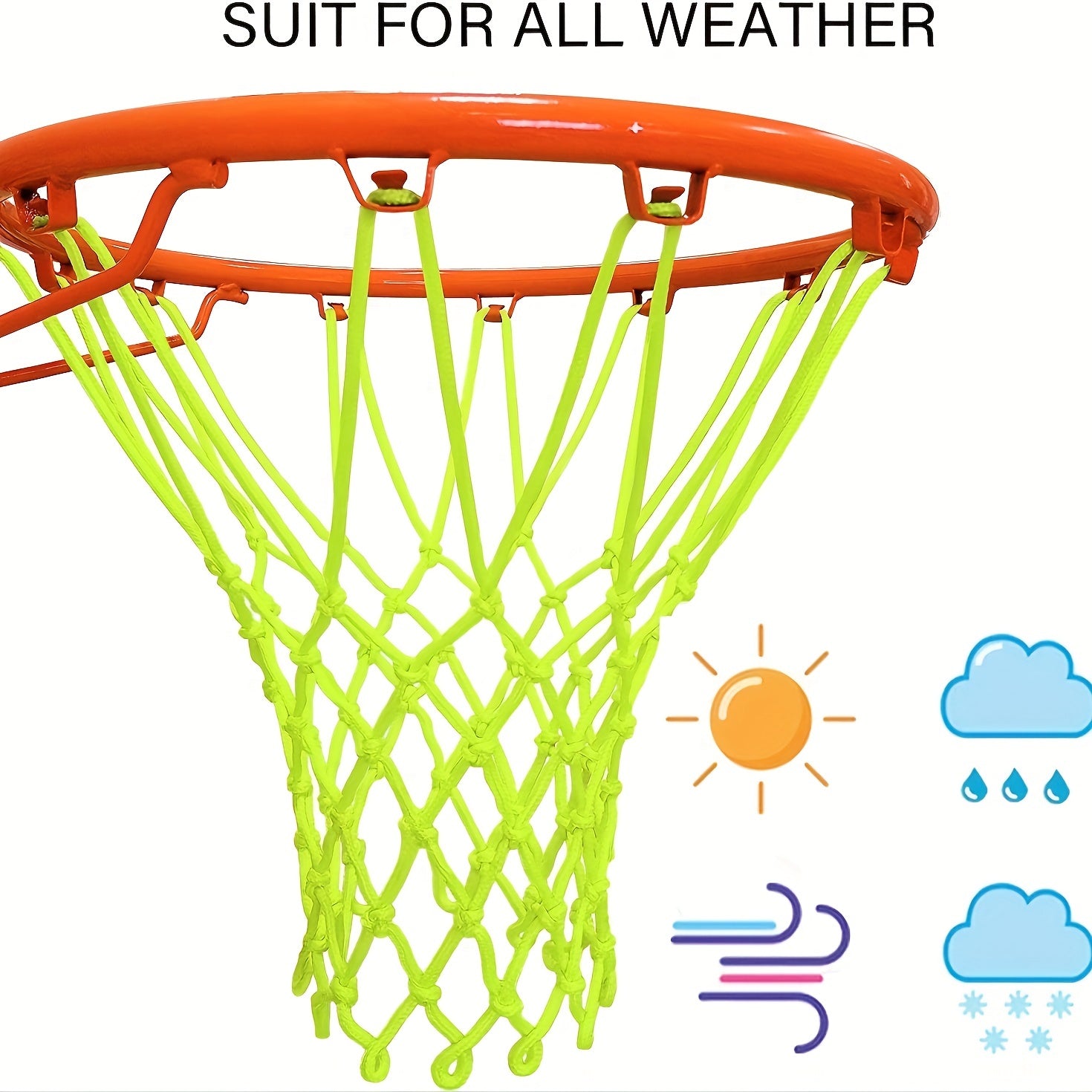 Portable Nylon Basketball Net Luminous Outdoor & Indoor Accessory
