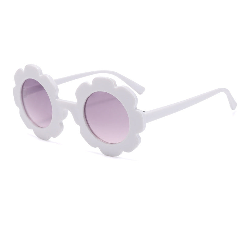 Kids Sunflower Round Frame Sunglasses