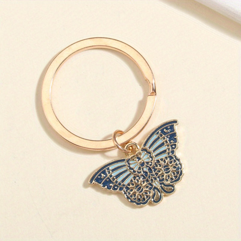 Butterfly Keychain Metal Key Ring Gift For Mom Friends