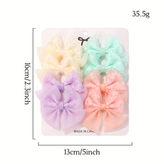 8pcs Baby Girls Bow Hair Clip Party Hair Accessories Sets