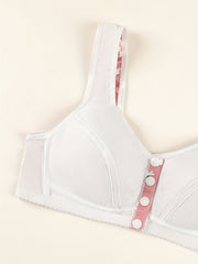 Floral Print Wireless Push Up Bra