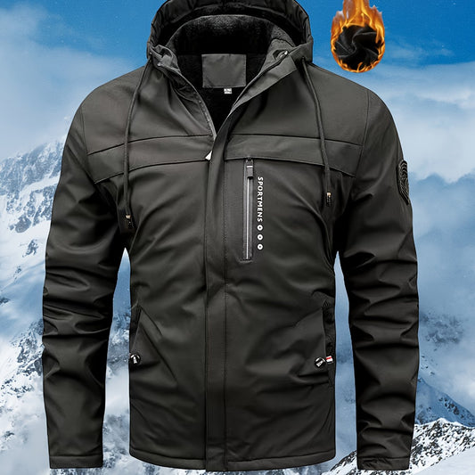 Men's Soft Shell Jacket Hooded Vintage Casual Comfy Jacket