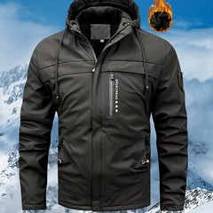 Men's Soft Shell Jacket Hooded Vintage Casual Comfy Jacket