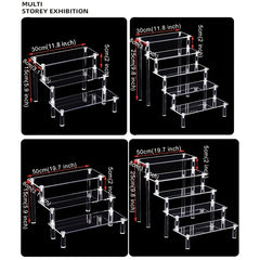 Acrylic Perfume Organizer Tiered Display Stand Transparent