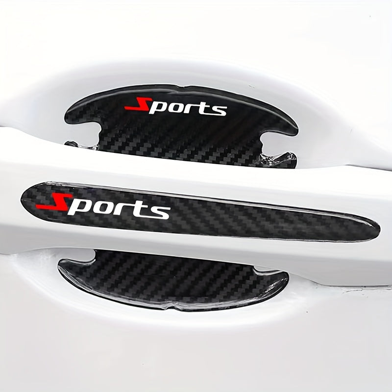 Carbon Fiber Car Door Handle Scratch Stickers