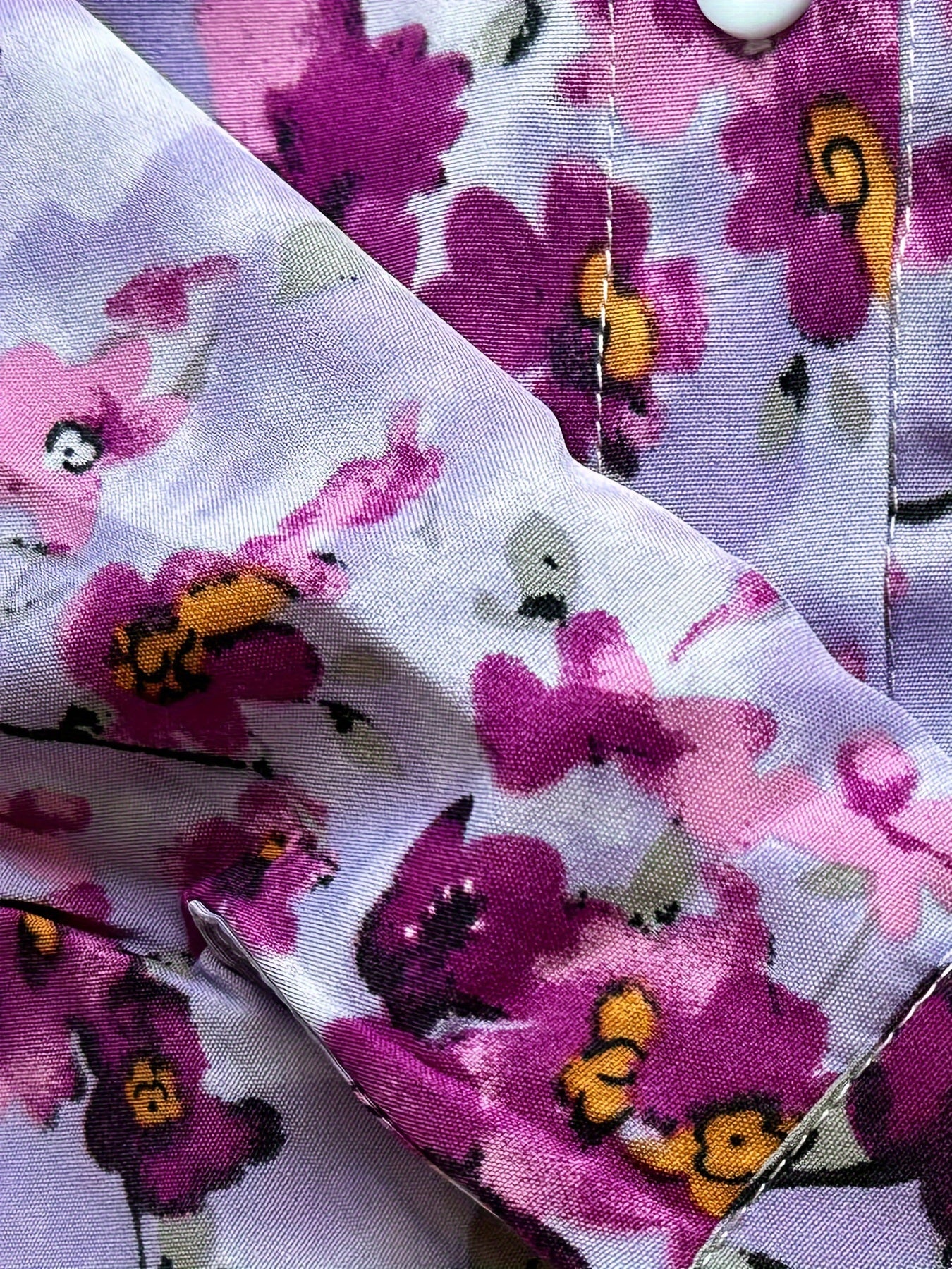  Floral Print Long Sleeve Blouse
