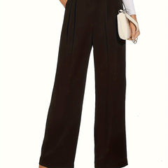 Women's Plus Solid Wide Leg Trousers