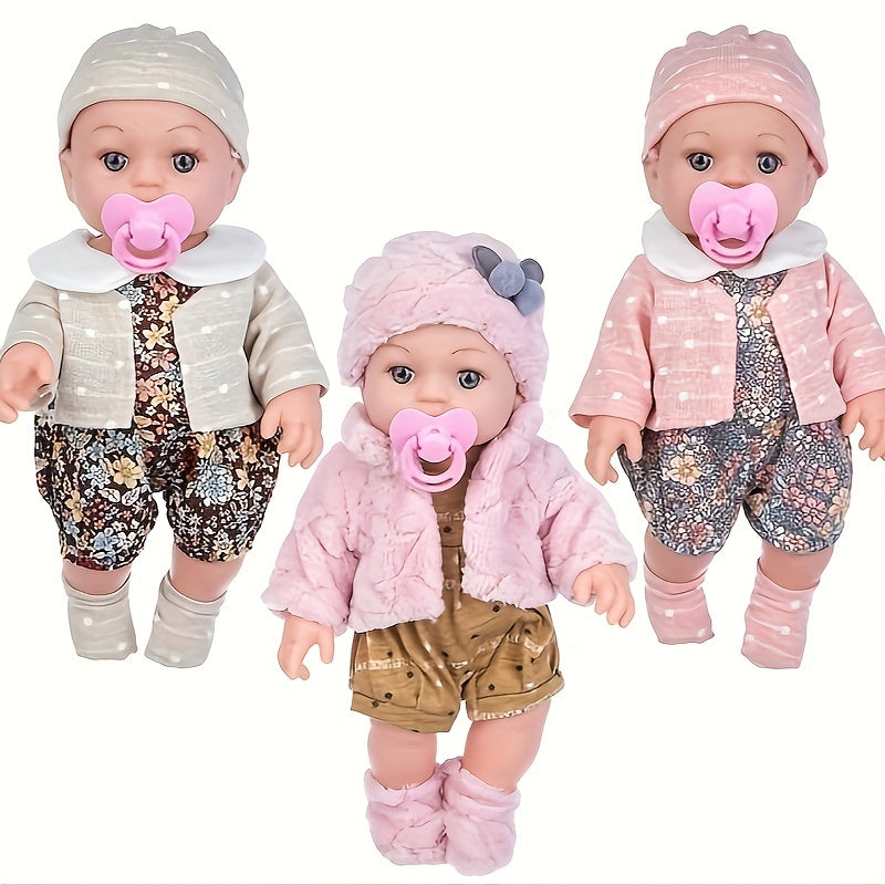 12" Adorable Reborn Doll Gift with Matching Suit Hat & Socks