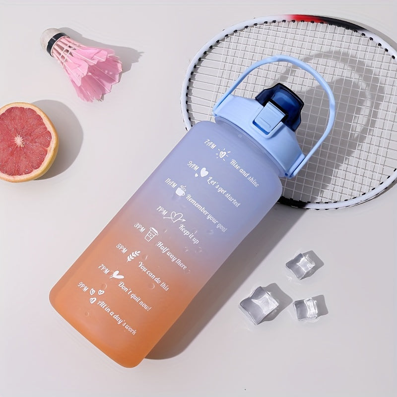 Gradient Water Cup Large Capacity Plastic Bottle for Outdoor Sports