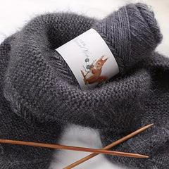 100 Fine Polyester Crochet Yarn - 4 Layers, Medium Thick, Warm & Soft Yarn