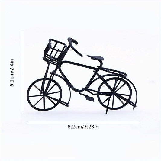 Vintage Metal Bicycle Model Detailed Toy Decoration for Dollhouses