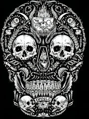 Men's Skull Graphic Active Drawstring Shorts for Summer