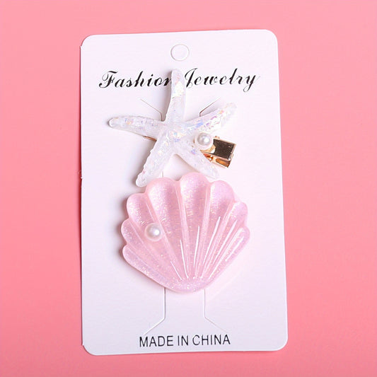 Mermaid Shell Hair Clip for Girls