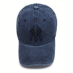 Vintage Embroidered Baseball Cap Washed Distressed Sunscreen Dad Hat Adjustable