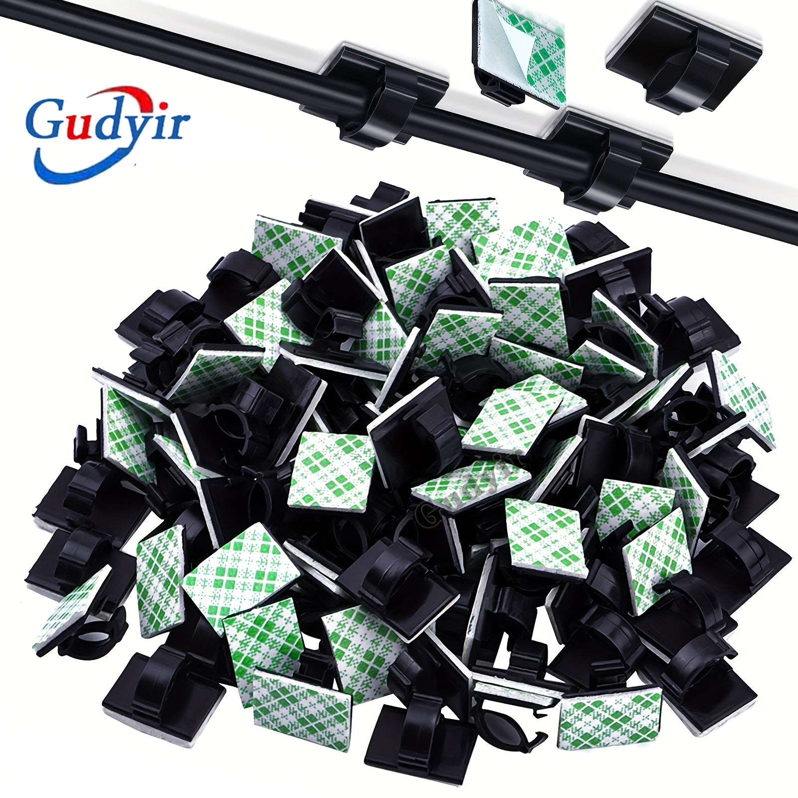 50pcs Wire Clips Cable Management Holder Clamps for Car Office Home
