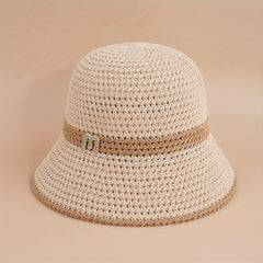 Retro Hollow Summer Sunscreen Bucket Hat British M Mark