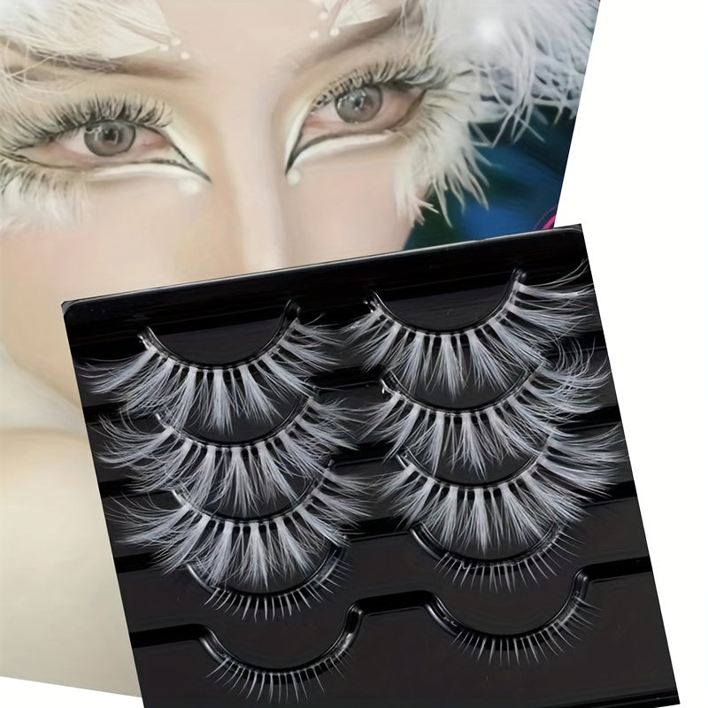 5 Pairs Faux Mink Soft Lashes Masquerade Cosplay Manga Lashes