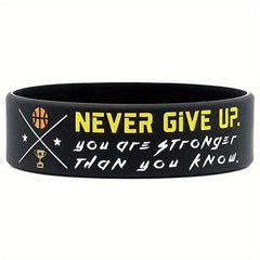 Basketball Motivational Silicone Wristband Sports Quotes Gift