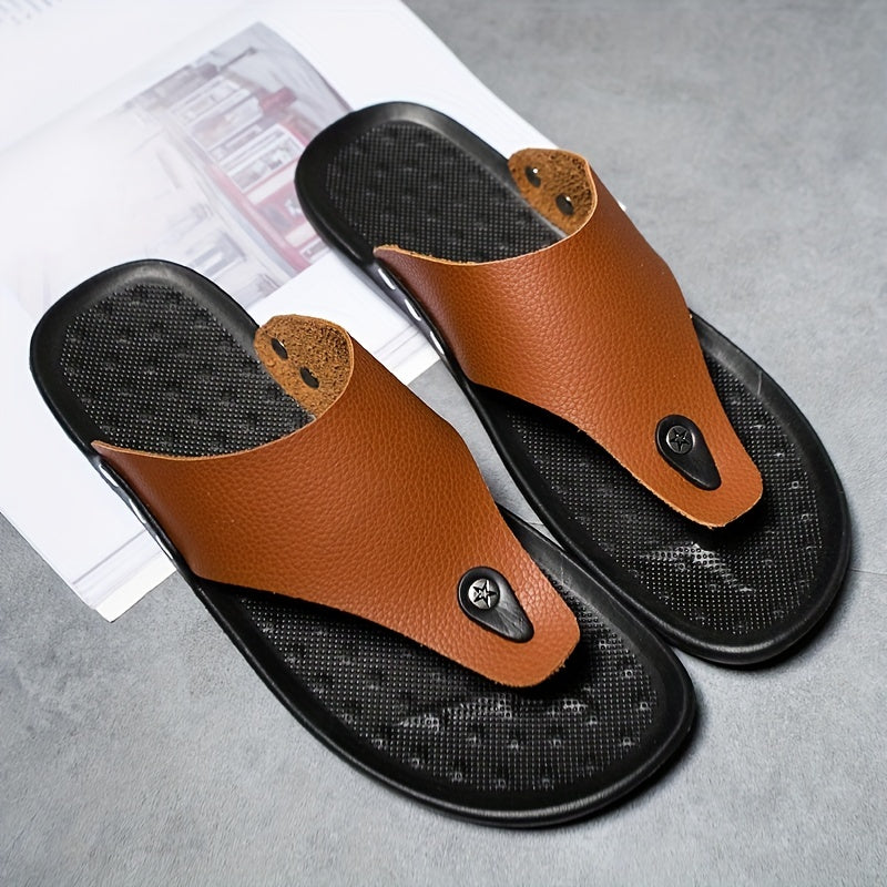 Men's Summer Rome Flip Flop Beach Sandals Comfortable T Strap Open Toe Slipper