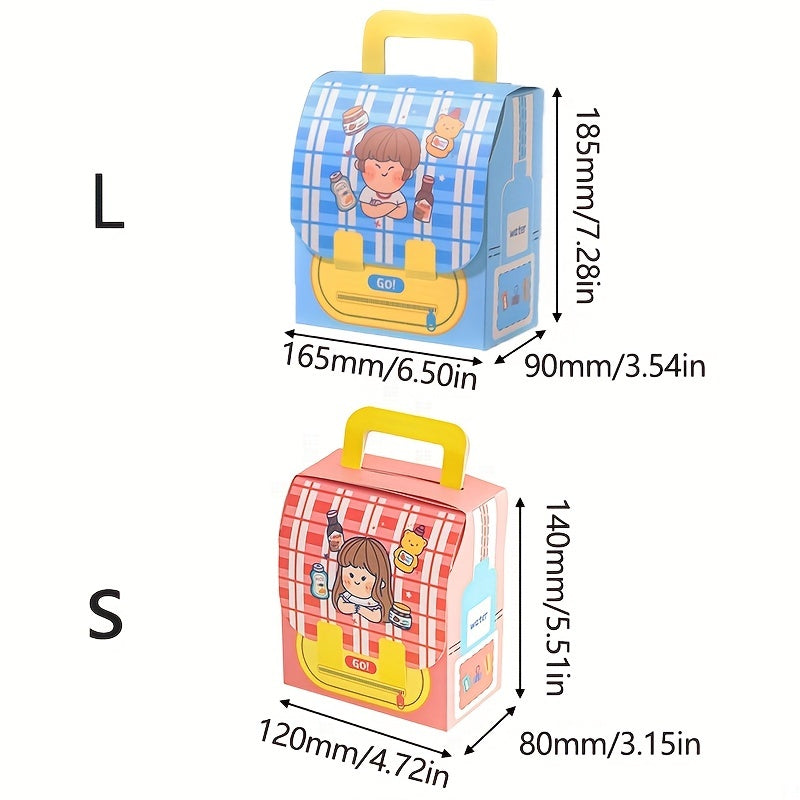 Cartoon Backpack Shaped Baking Snack Box