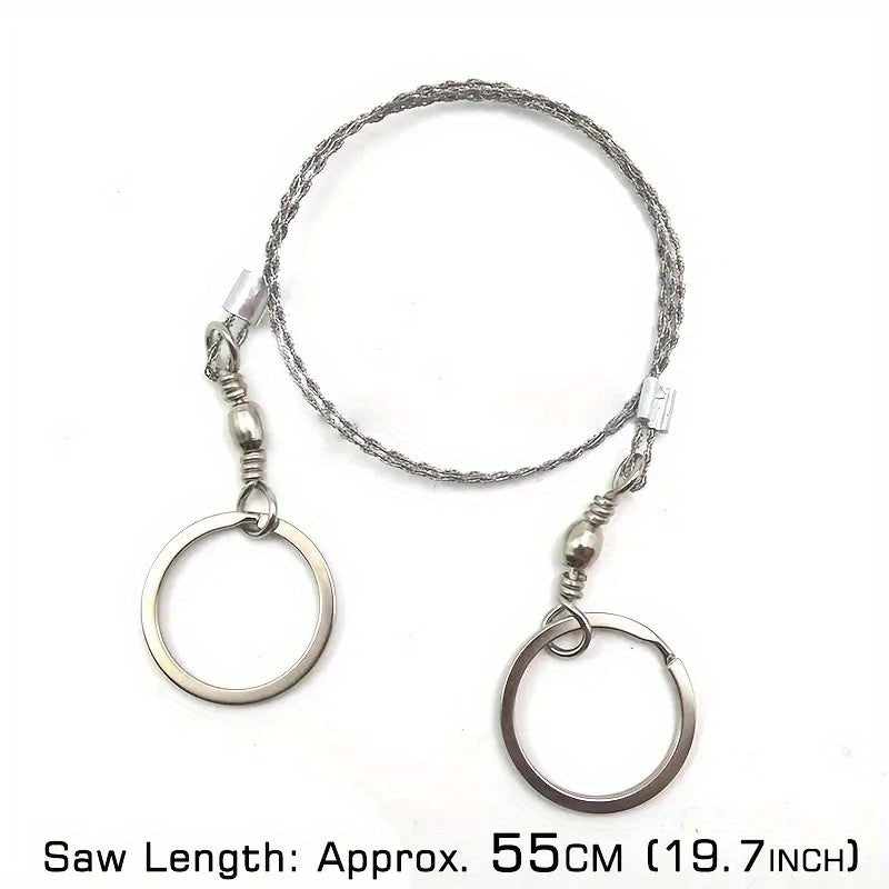 2pcs Portable Wire Saw Stainless Steel Pocket Saw for Outdoor Survival