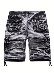Men's Classic Cotton Cargo Shorts with Drawstring Waist