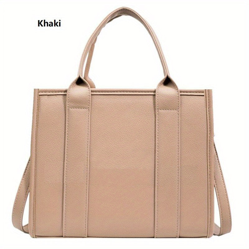 Classic Top Handle Satchel Purse PU Leather Handbag