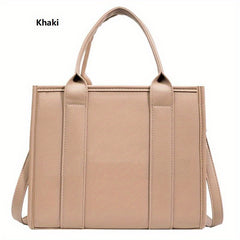 Classic Top Handle Satchel Purse PU Leather Handbag