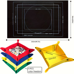 Puzzle Mat Set with Sorting Plates - Lightweight Felt Material
