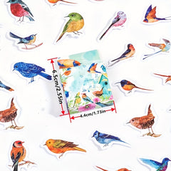 46 Pcs Adorable Animal Sparrow Stickers for Scrapbooking Labeling Journaling