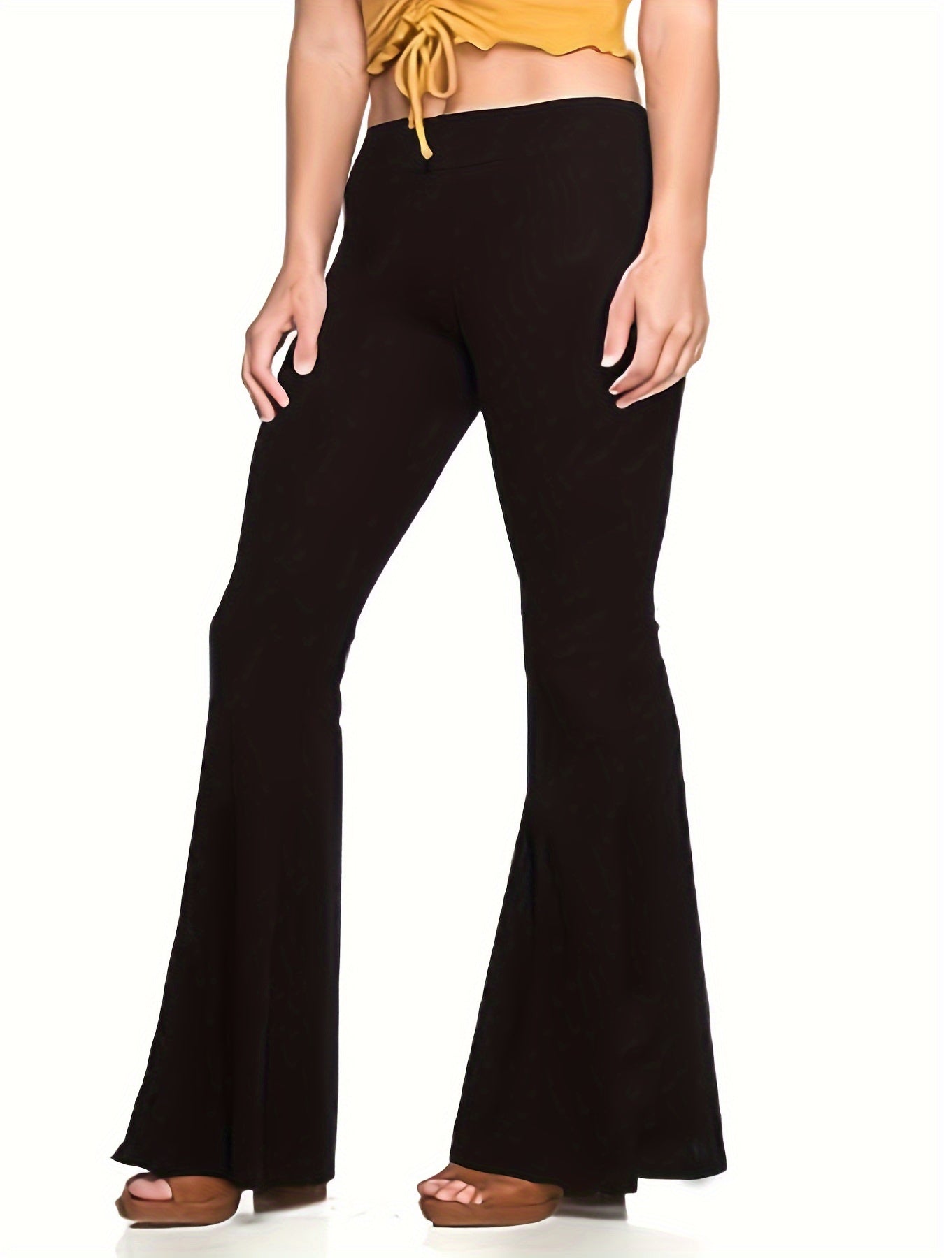  Women's Flared Leg High Rise Pants