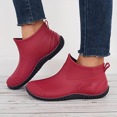 Women's Low Ankle Rain Boots Comfortable Waterproof Non slip Outdoor Boots