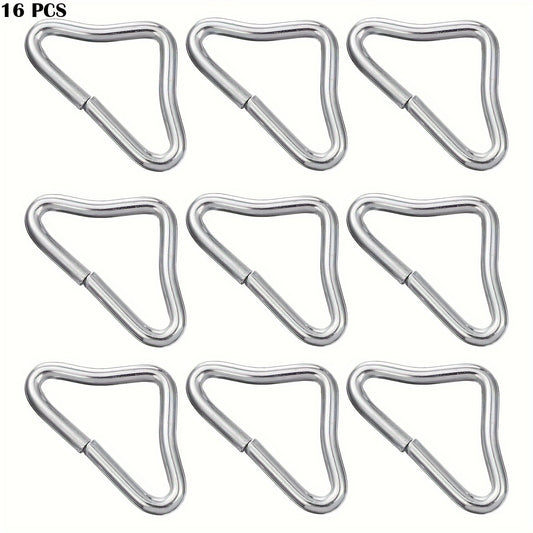 16pcs Stainless Steel Triangle Ring Buckle for Trampoline Replacement Parts